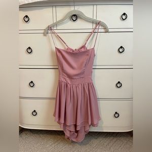 Flowy Romper with Open Back, Dusty Rose